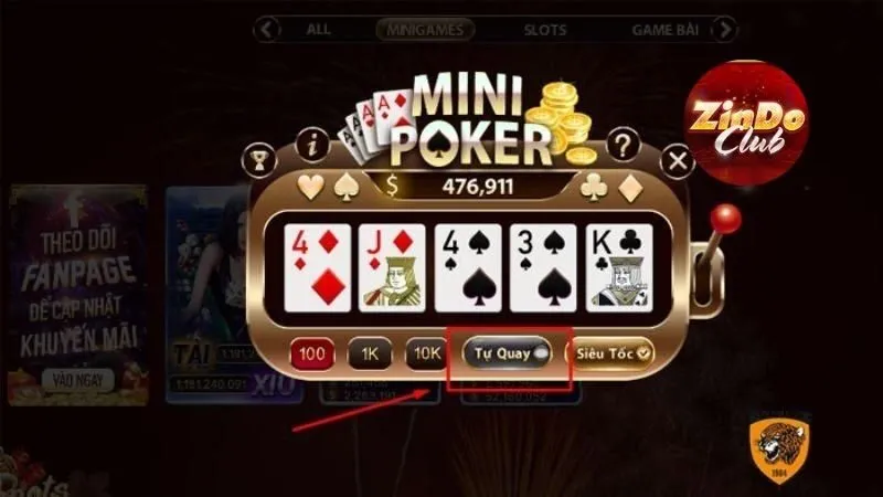 Nổ hũ mini poker dễ chơi